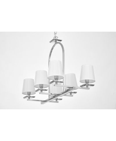 LAMPA WISZĄCA BIAŁO-CHROMOWANA LIMERA W6