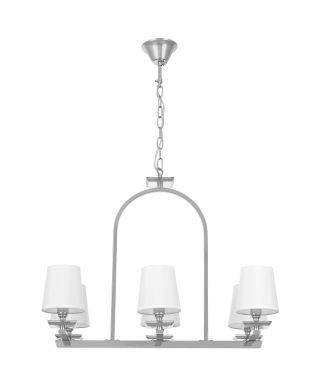 LAMPA WISZĄCA BIAŁO-CHROMOWANA LIMERA W6