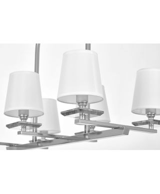 LAMPA WISZĄCA BIAŁO-CHROMOWANA LIMERA W6