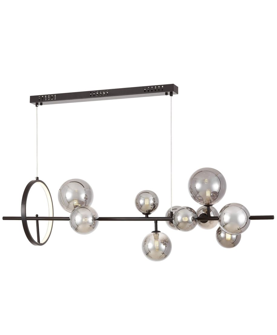 NOWOCZESNA LAMPA WISZĄCA CZARNO-DYMIONA MERIDO W9