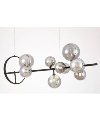 NOWOCZESNA LAMPA WISZĄCA CZARNO-DYMIONA MERIDO W9