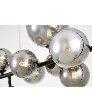 NOWOCZESNA LAMPA WISZĄCA CZARNO-DYMIONA MERIDO W9