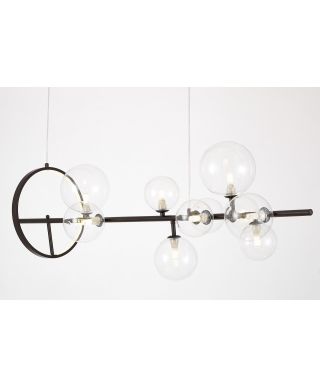 NOWOCZESNA LAMPA WISZĄCA CZARNA MERIDO W9