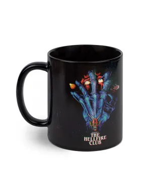 Stranger Things 4 The Hellfire Club - czarny kubek