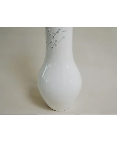 Wazon ceramiczny - Biały - 23x58cm