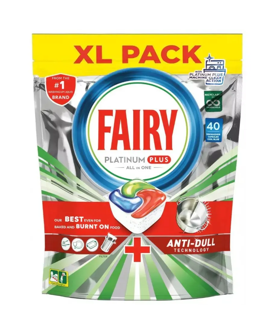 FAIRY Kapsułki PLATINUM PLUS 40szt do zmywarki Original 620g