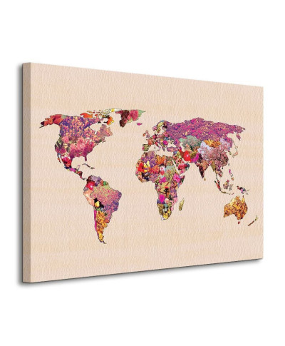 Obraz do salonu - Our Wonderful World (Mapa) - 80x60 cm