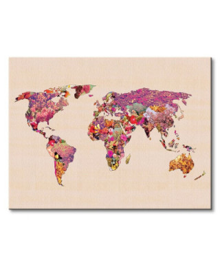 Obraz do salonu - Our Wonderful World (Mapa) - 80x60 cm