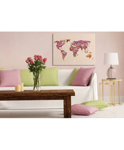 Obraz do salonu - Our Wonderful World (Mapa) - 80x60 cm