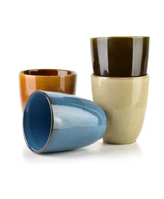 BASIC NATURE Kubek brązowybez ucha 8.5x5x10cm