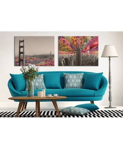 Obraz do salonu - Flowers Of New York