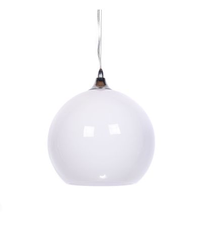 NOWOCZESNA LAMPA WISZĄCA SZKLANA BIAŁA MOLTON