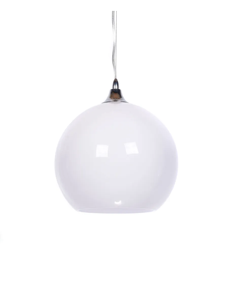 NOWOCZESNA LAMPA WISZĄCA SZKLANA BIAŁA MOLTON