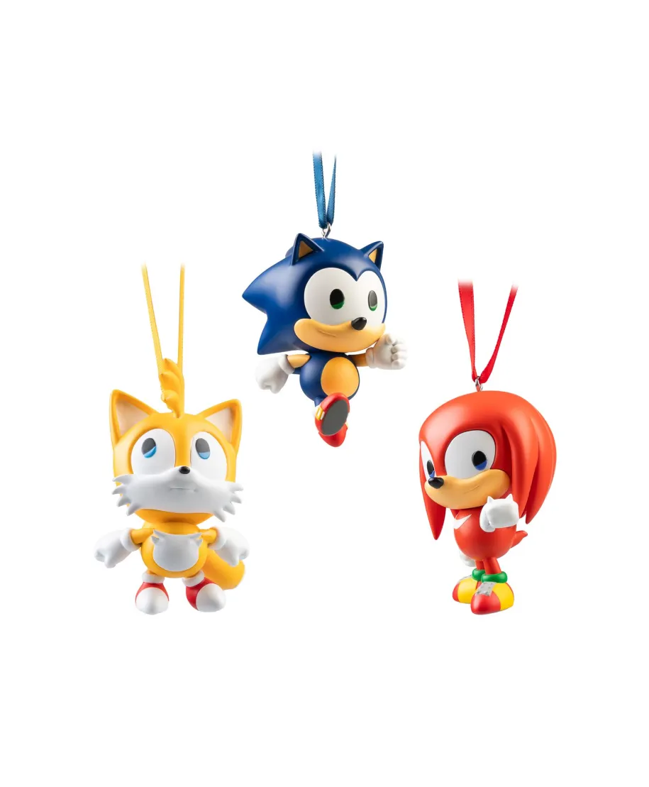 Sonic - zestaw 3 ozdób choinkowych