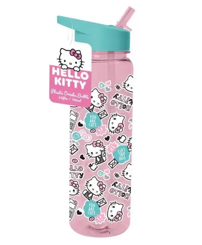 Hello Kitty - bidon na wodę ze słomką