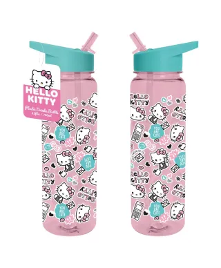 Hello Kitty - bidon na wodę ze słomką