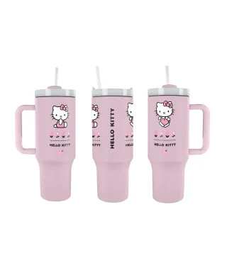 Hello Kitty Pink - kubek termiczny z uchem