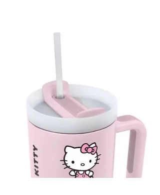 Hello Kitty Pink - kubek termiczny z uchem