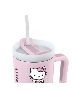 Hello Kitty Pink - kubek termiczny z uchem