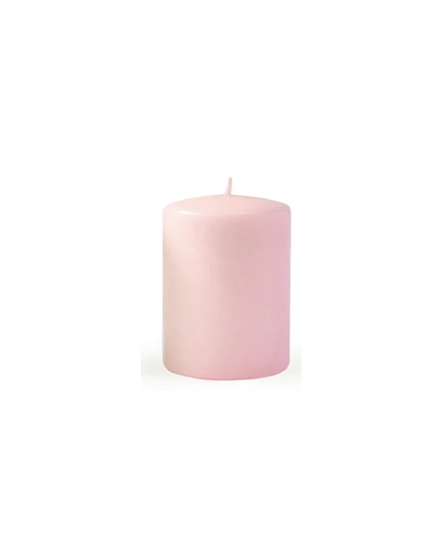 Świeca CLASSIC CANDLES Walec duży 7xh17,5cm różowa parafinowa