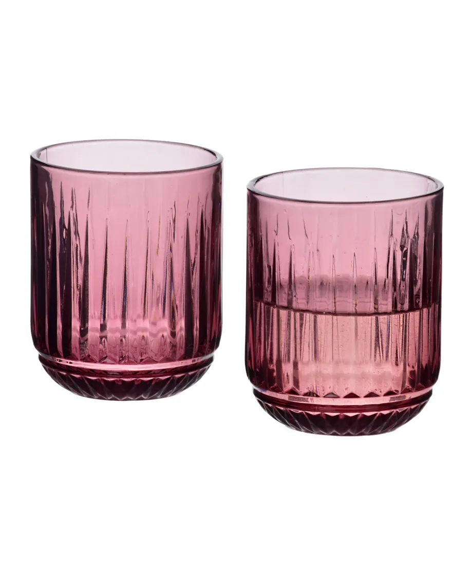 ELISE PURPLE Komplet 4 szklanek 260ml7,5x9,4cm