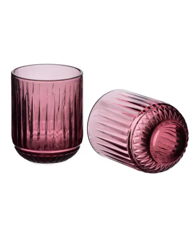ELISE PURPLE Komplet 4 szklanek 260ml7,5x9,4cm