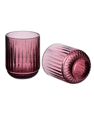 ELISE PURPLE Komplet 4 szklanek 260ml7,5x9,4cm