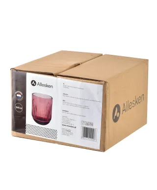 ELISE PURPLE Komplet 4 szklanek 260ml7,5x9,4cm