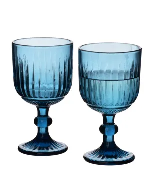 ELISE BLUE Komplet 4 kieliszków9x16,4cm