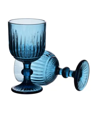 ELISE BLUE Komplet 4 kieliszków9x16,4cm