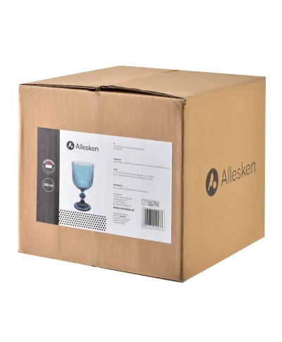 ELISE BLUE Komplet 4 kieliszków9x16,4cm