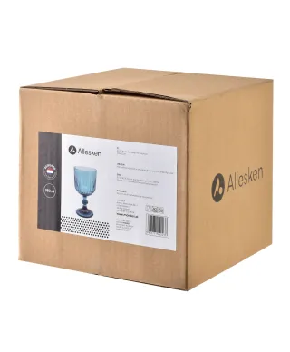 ELISE BLUE Komplet 4 kieliszków9x16,4cm