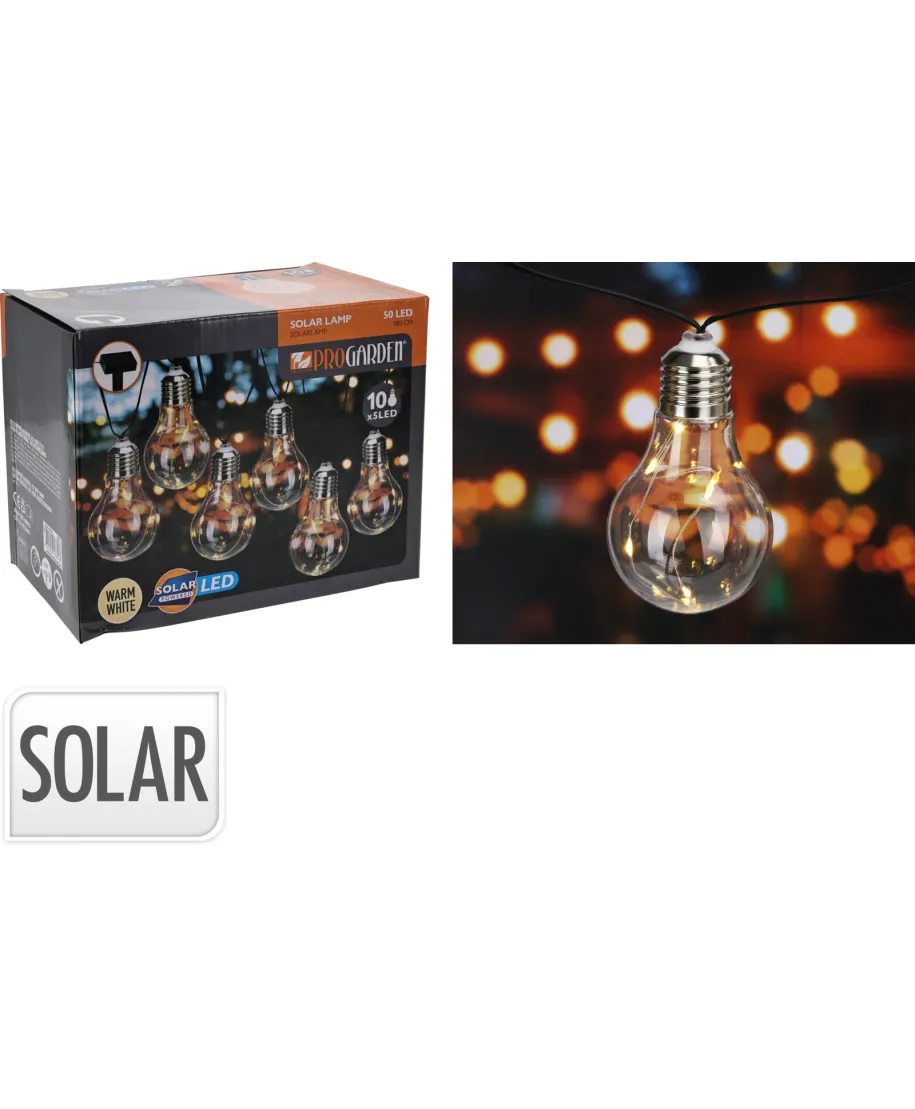 ŁAŃCUCH ŚWIETLNY SOLARNY  10 LED
