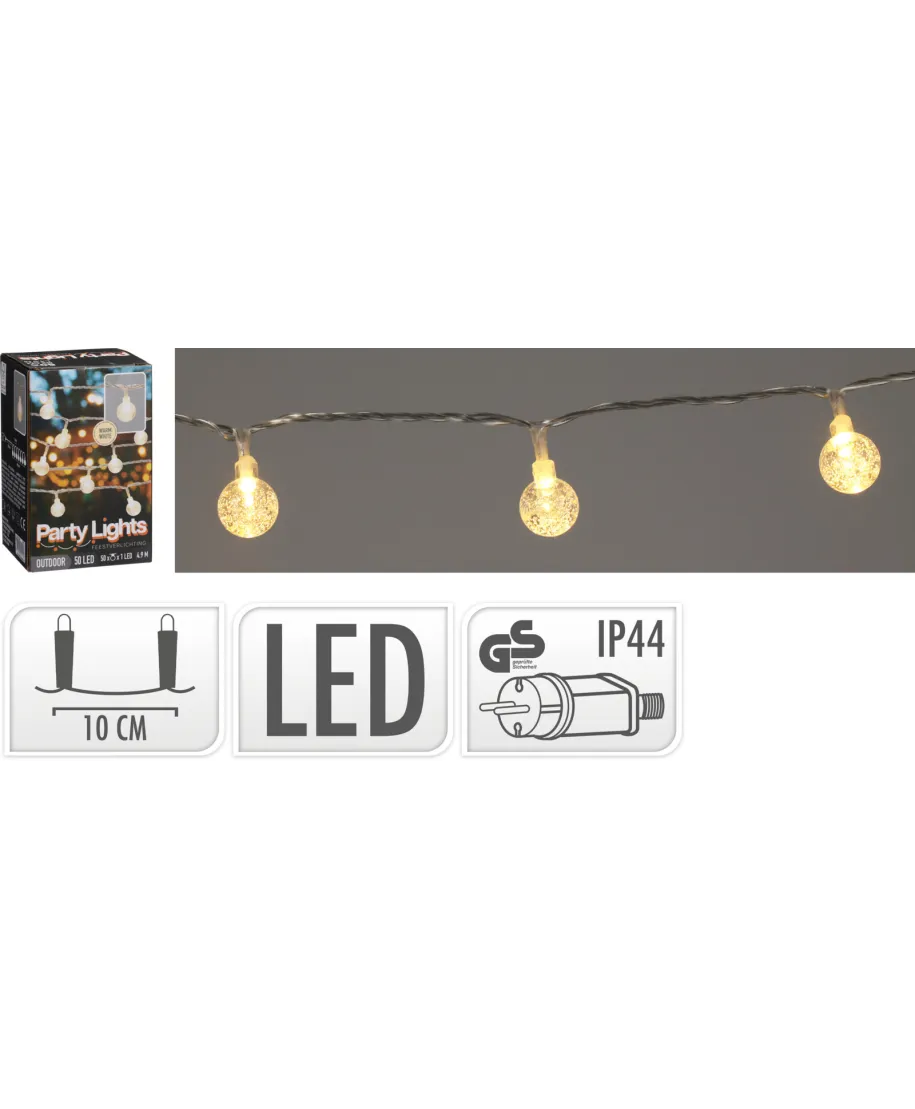 ŁAŃCUCH LED Z 50 ŻARÓWKAMI