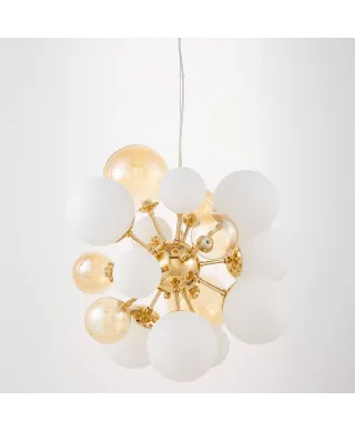 NOWOCZESNA LAMPA WISZĄCA KLASYCZNE ZŁOTO GALAKSIDA W10