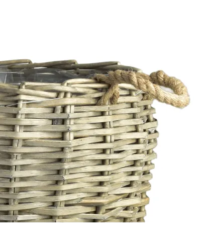 GUSTAV Komplet 3 osłonek wiklinowych49x49xh50/36x36xh40/29x29xh31cm