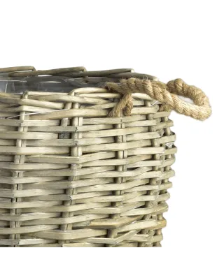 GUSTAV Komplet 3 osłonek wiklinowych49x49xh50/36x36xh40/29x29xh31cm