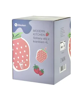 MODERN KITCHEN Szklany słój z kranikiem4L