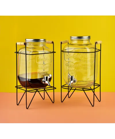 MODERN KITCHEN Słój z kranikiem 4L11c17x26cm plus stelaż