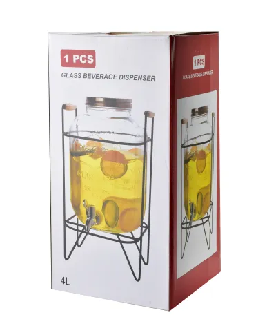 MODERN KITCHEN Słój z kranikiem 4L11c17x26cm plus stelaż