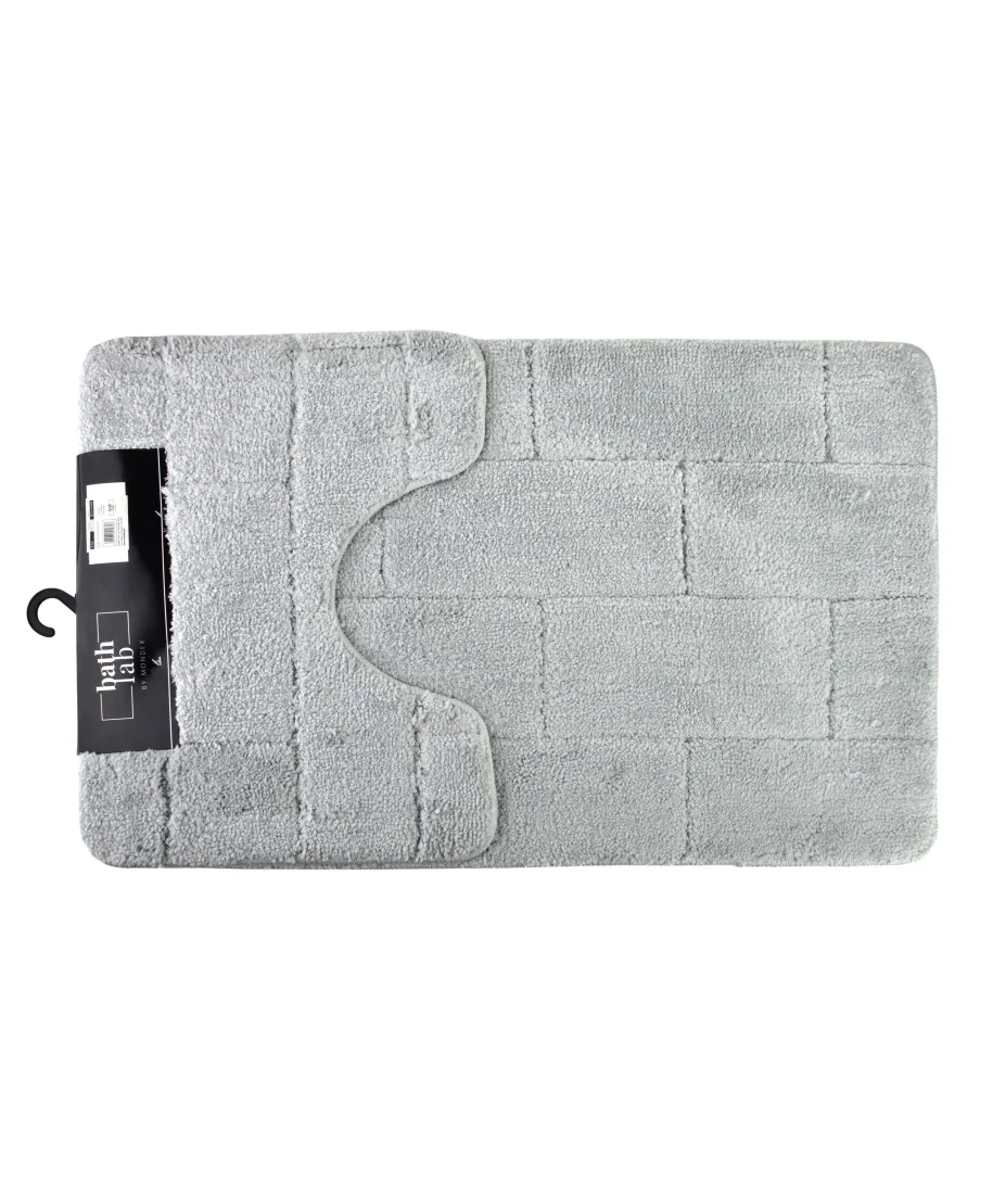 ZAC Komplet 2 Dywaników Łazienkowych 50x37/50x80cm jasny szary