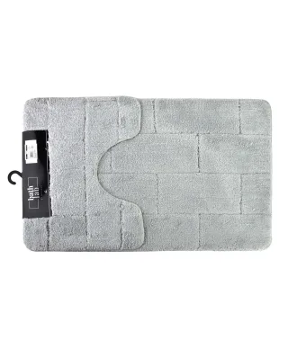 ZAC Komplet 2 Dywaników Łazienkowych 50x37/50x80cm jasny szary