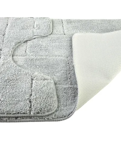 ZAC Komplet 2 Dywaników Łazienkowych 50x37/50x80cm jasny szary