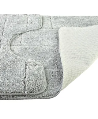 ZAC Komplet 2 Dywaników Łazienkowych 50x37/50x80cm jasny szary