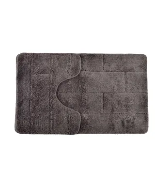 ZAC Komplet 2 Dywaników Łazienkowych 50x37/50x80cm ciemny szary