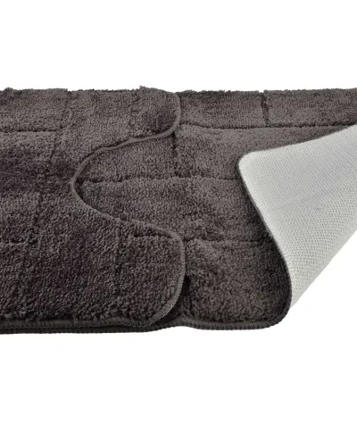 ZAC Komplet 2 Dywaników Łazienkowych 50x37/50x80cm ciemny szary