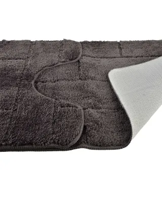 ZAC Komplet 2 Dywaników Łazienkowych 50x37/50x80cm ciemny szary