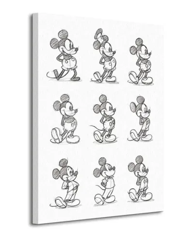 Obraz do salonu - Mickey Mouse (Sketched - Multi)
