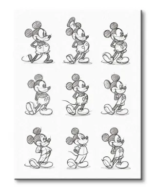Obraz do salonu - Mickey Mouse (Sketched - Multi)