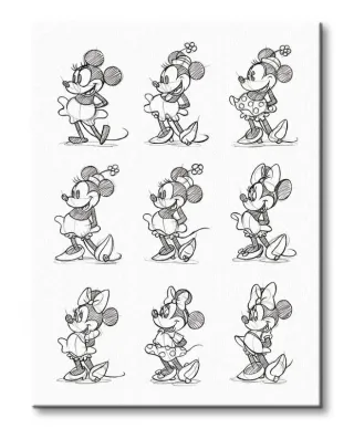 Obraz do salonu - Minnie Mouse (Sketched - Multi)
